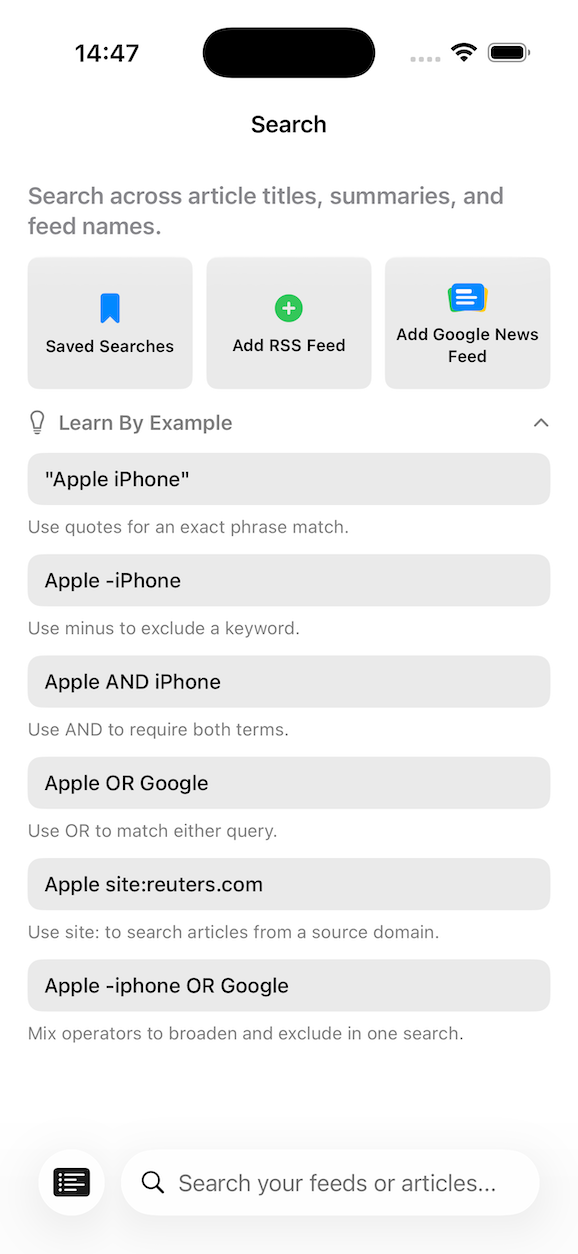 Search Help